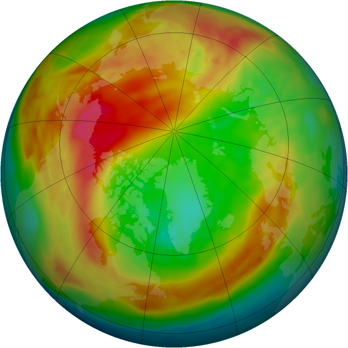 Arctic ozone map for 12 February 2014